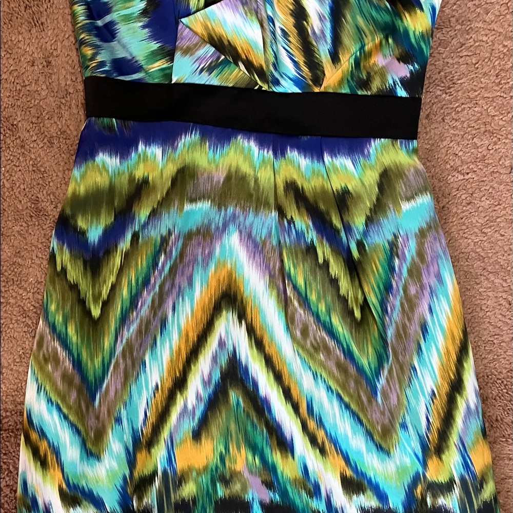 Beautiful silk strapless dress by Max and Cleo